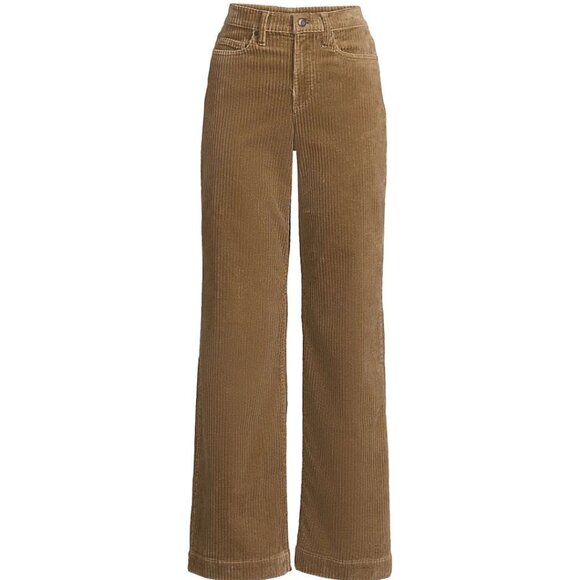 EUC Lands' End High Waist Wide Leg Corduroy Pants/Jeans Women's Size 12 - Picture 3 of 12
